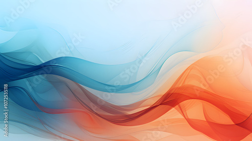 Smooth Gradient Abstract 2D Art with Solid Color Backdrop
