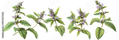 Pogostemon, Pachouli, Cablin Medicinal Perfume Plant, Pachouli Drawing photo