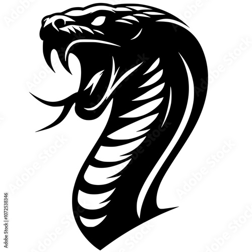 Silhouette of king cobra