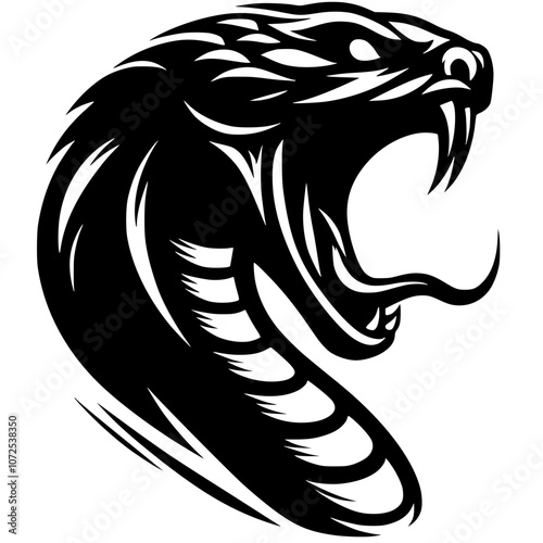 Silhouette of king cobra