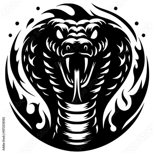 Silhouette of king cobra