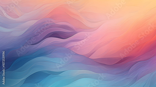 Vivid 2D Abstract Wallpaper with Subtle Solid Background