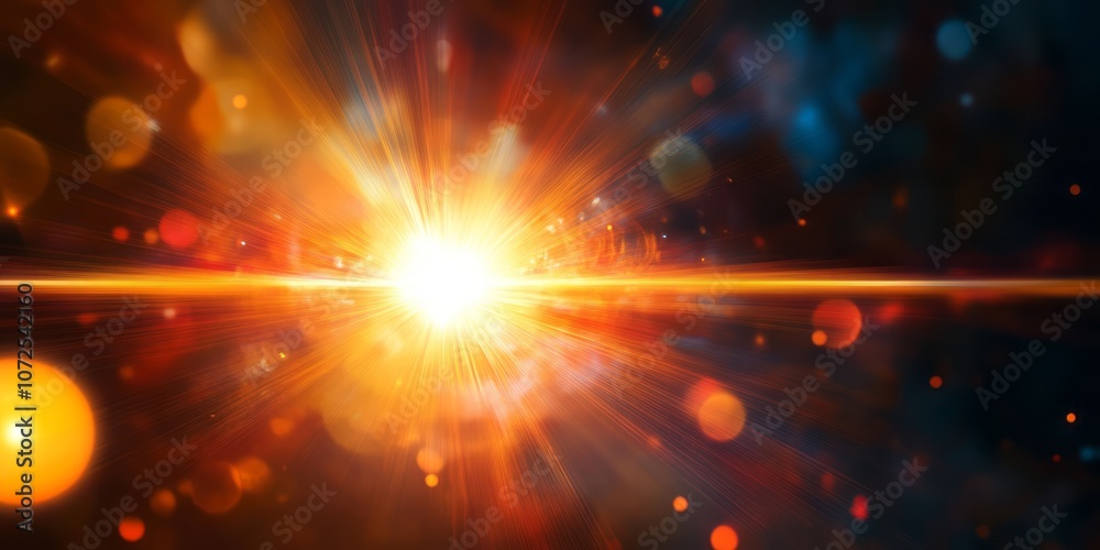 Fototapeta premium Bright Light Explosion with Blurry Background