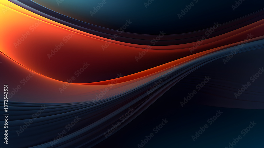 Naklejka premium Elegant 2D Abstract Wallpaper on Monochrome Solid Background