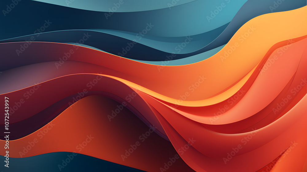 Vibrant 2D Abstract Wallpaper with Smooth Solid Background Vibrant 2D Abstract Wallpaper with Smooth Solid Background