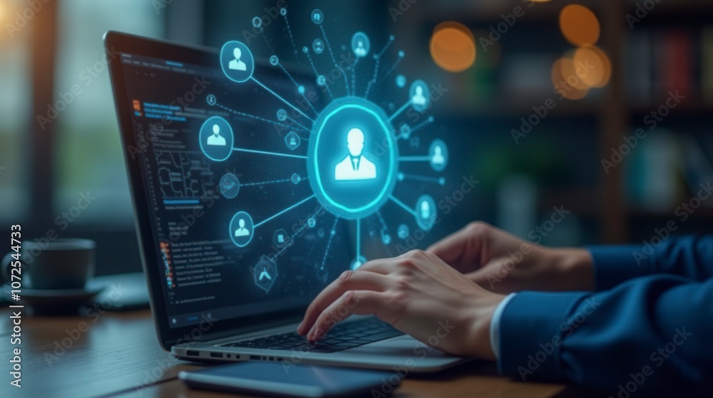 Compliance in Business Concept with Virtual Icon on Laptop Ensuring Regulatory Standards Compliance in Business Concept with Virtual Icon on Laptop Ensuring Regulatory Standards