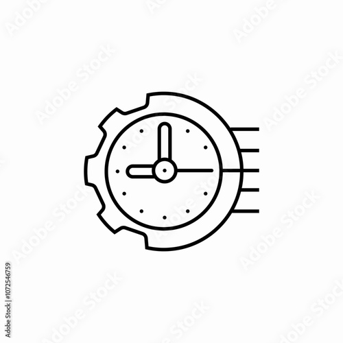 time management icon sign vector