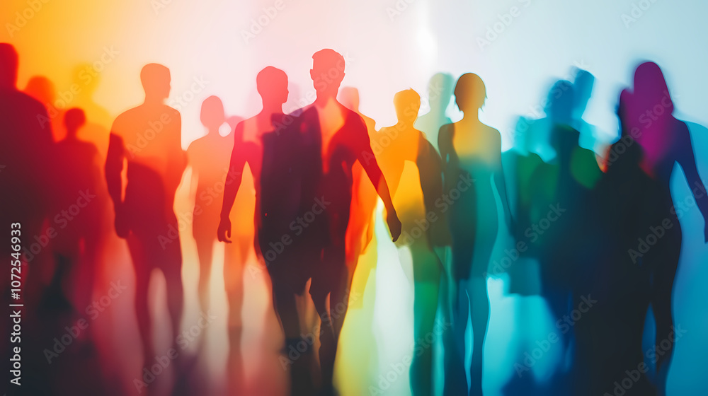 Business collaboration teamwork close up, focus on, copy space vibrant colors, double exposure silhouette with diverse group. Vibrant. Illustration Business collaboration teamwork close up, focus on, copy space vibrant colors, double exposure silhouette with diverse group. Vibrant. Illustration