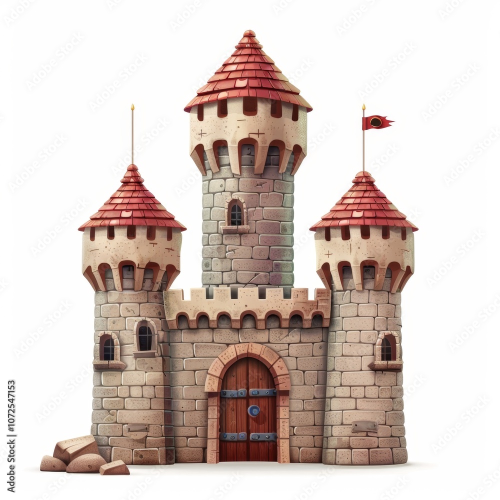 Castle icon, fairy tale forts, old towers, medieval castles, kingdom symbol, king home, fairytale fortress Castle icon, fairy tale forts, old towers, medieval castles, kingdom symbol, king home, fairytale fortress
