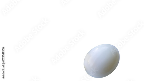 White egg isolated on png transparent background. photo