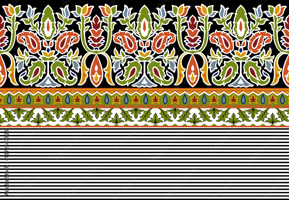 seamless beautiful wallpaper cards border design floral leaf vintage ornament Victorian geometric ethnic print paisley pattern