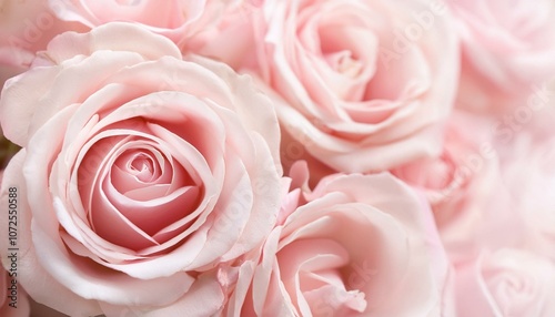 light pink roses in soft color and blur style for background