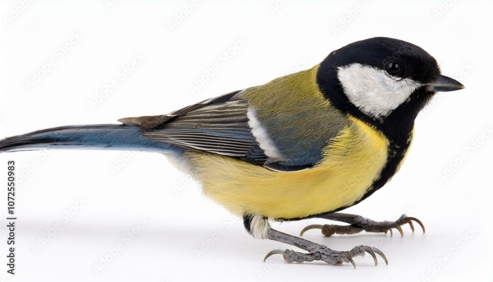Obraz premium titmouse on white background