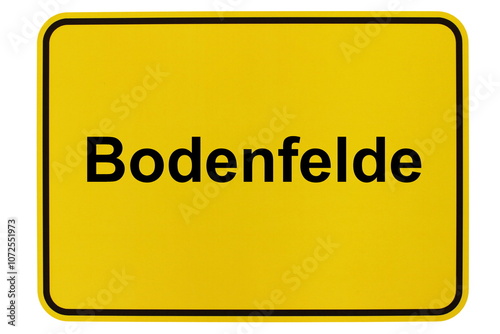 Illustration eines Ortsschildes der Gemeinde Bodenfelde in Niedersachsen