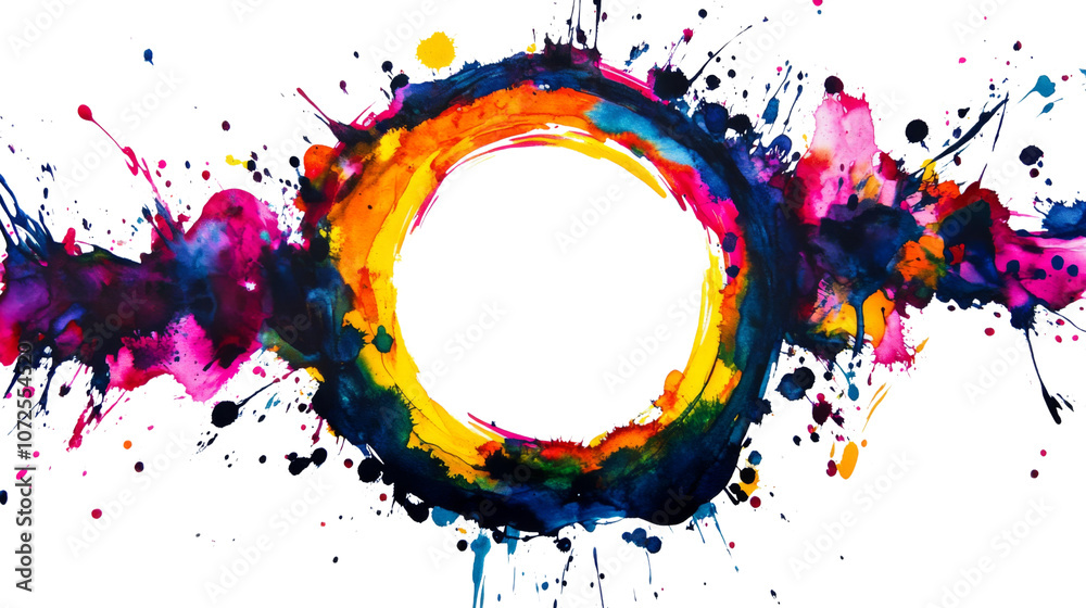 colorful abstract ring on transparent background colorful abstract ring on transparent background