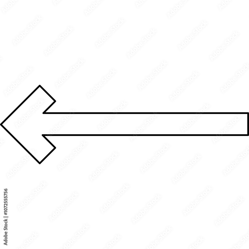 Left arrow single vector icon Left arrow single vector icon