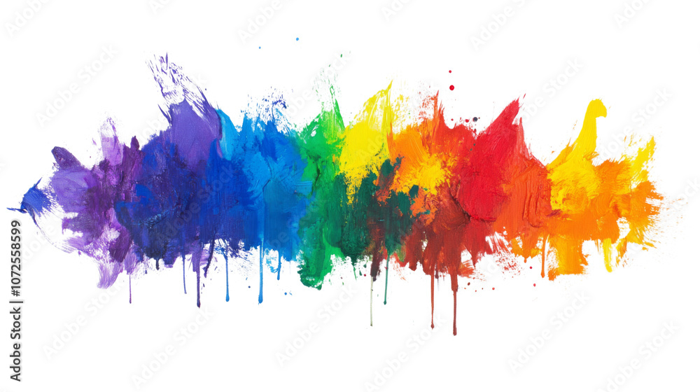 Fototapeta premium colorful explosion of colors on a transparent background