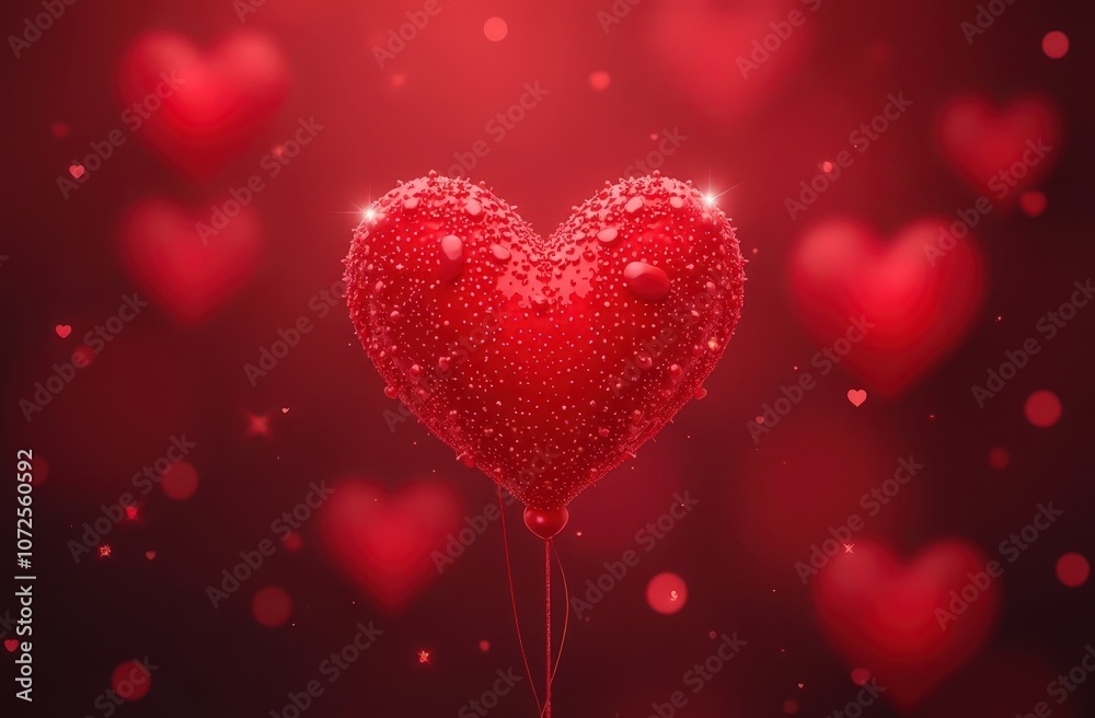 Valentine's Day Banner, Valentine's Day love message on red bokeh background Valentine's Day Banner, Valentine's Day love message on red bokeh background