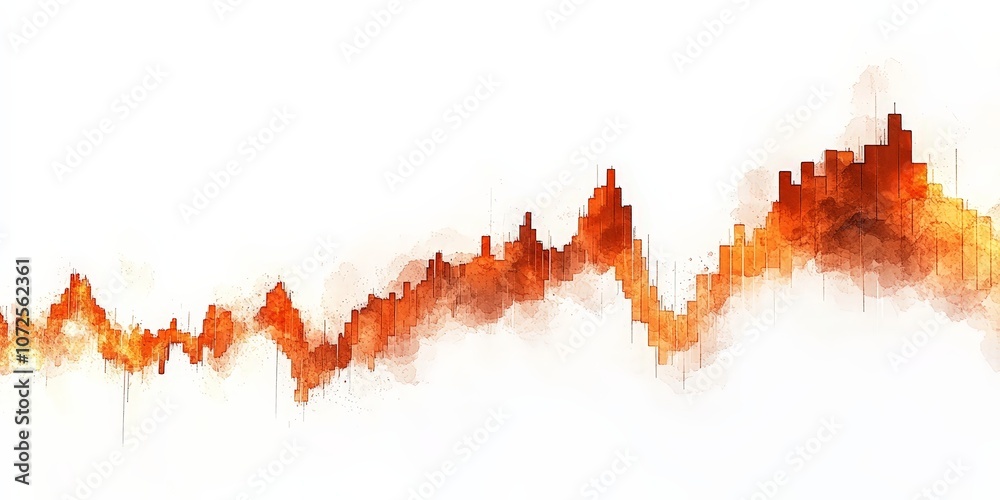 Fototapeta premium Colorful graph showcasing data trends and analysis for presentations