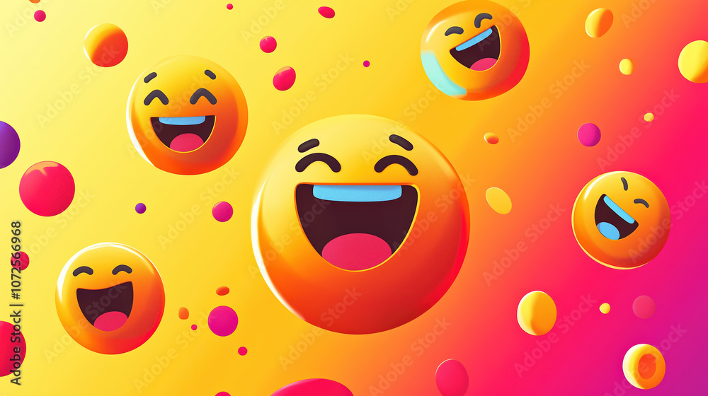 Fototapeta premium Emojis Smiley Faces To Sad Face, Lgbtq Smiley Emoji, Happy, Sad Emoji.