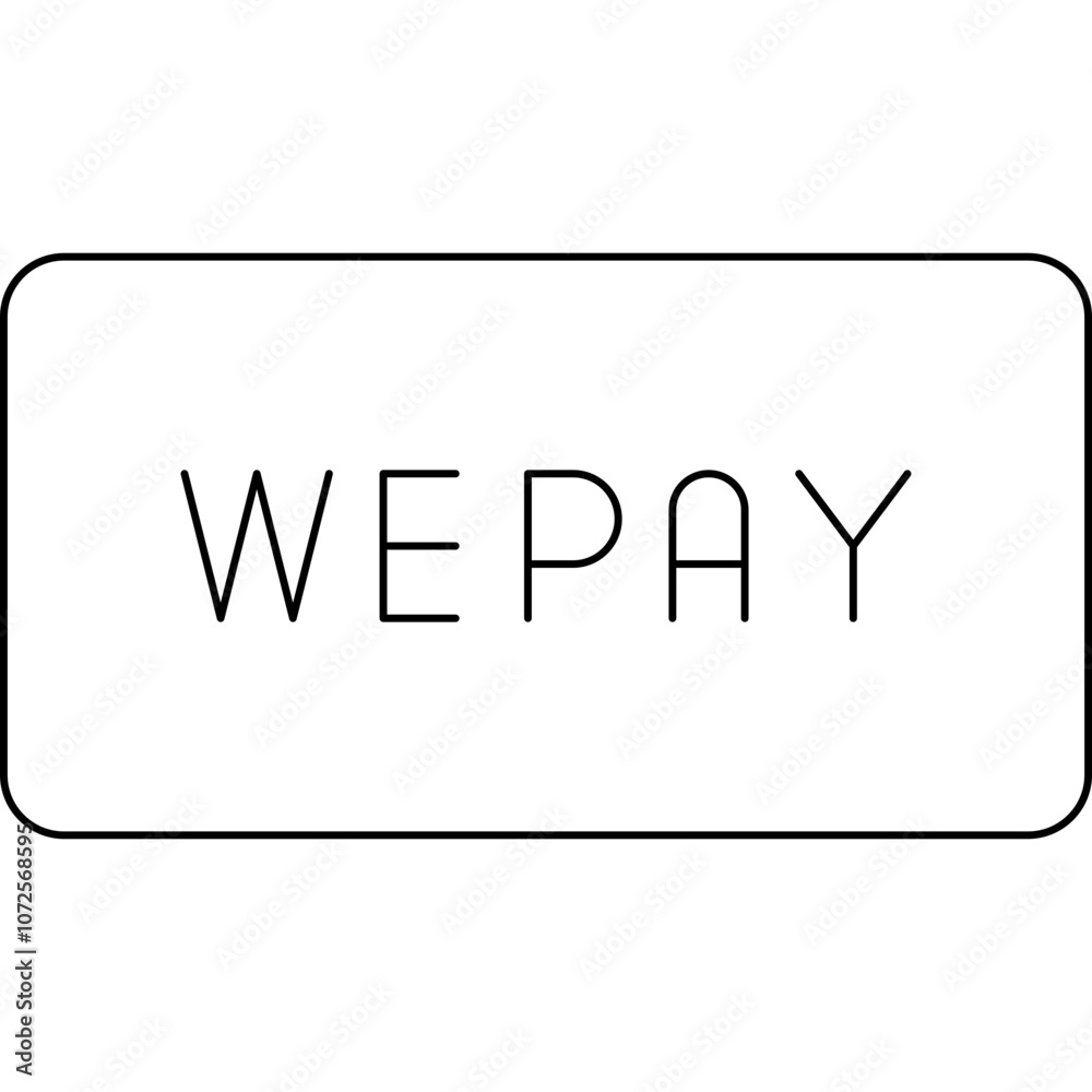 Obraz premium Wepay single vector icon