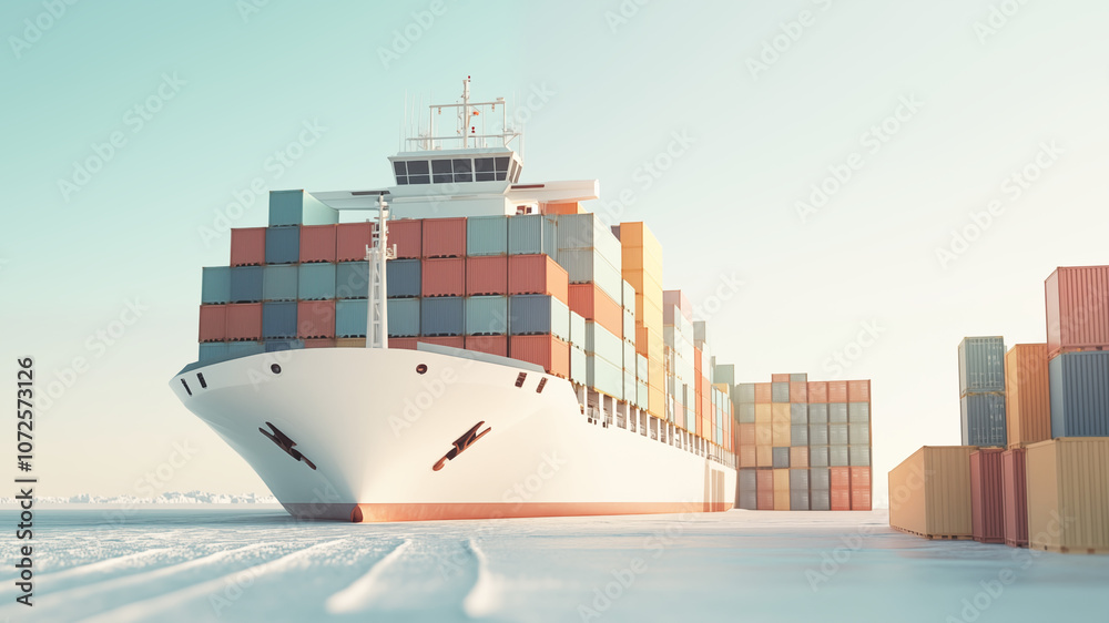 Obraz premium container cargo freight ship