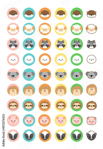 いろいろな動物のアイコンセット3