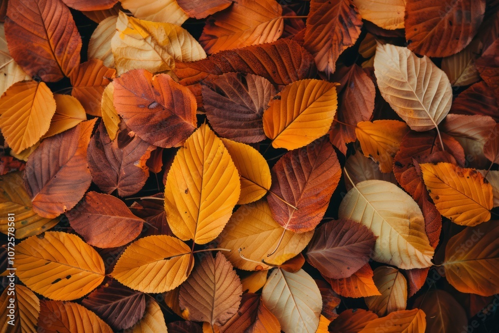 Image of Orange autumn fallen leaves on ground. Texture for background usage Image of Orange autumn fallen leaves on ground. Texture for background usage