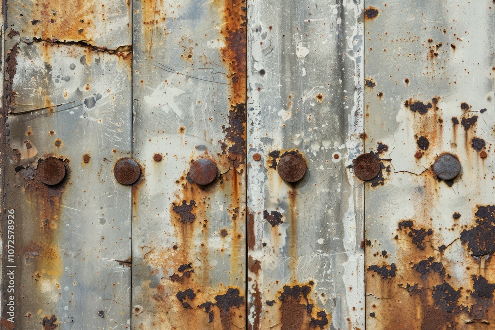 Image of Old metal wall with seams. Texture for background usage Image of Old metal wall with seams. Texture for background usage