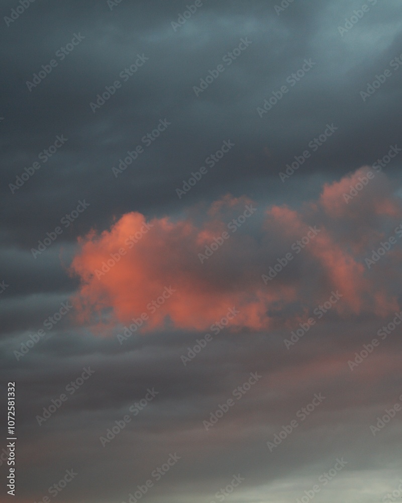 Pink clouds in a darkening sky Pink clouds in a darkening sky
