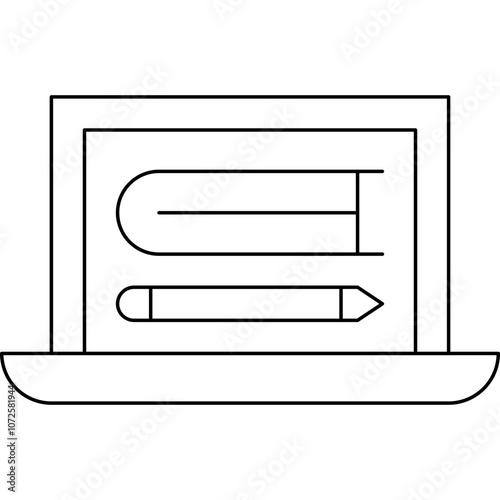 Online knowledge single vector icon