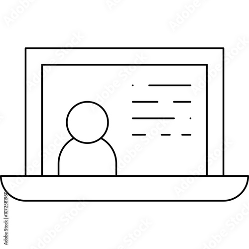 Online Lecturer single vector icon