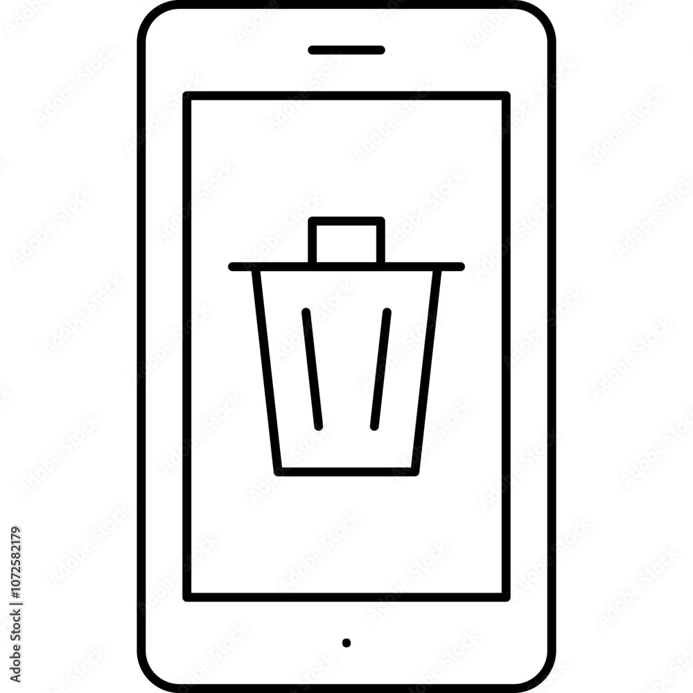 Delete phone single vector icon Delete phone single vector icon