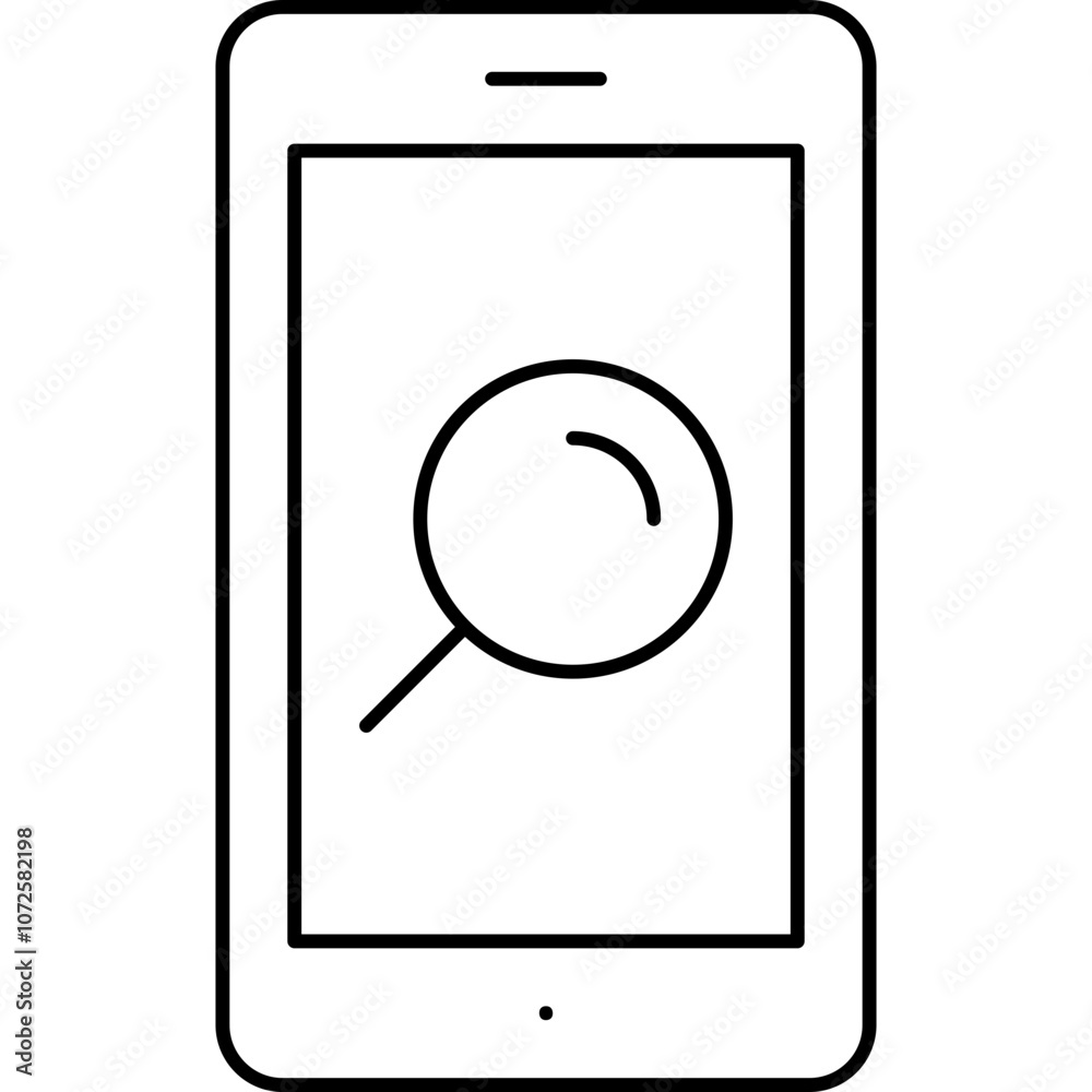 Search phone single vector icon Search phone single vector icon