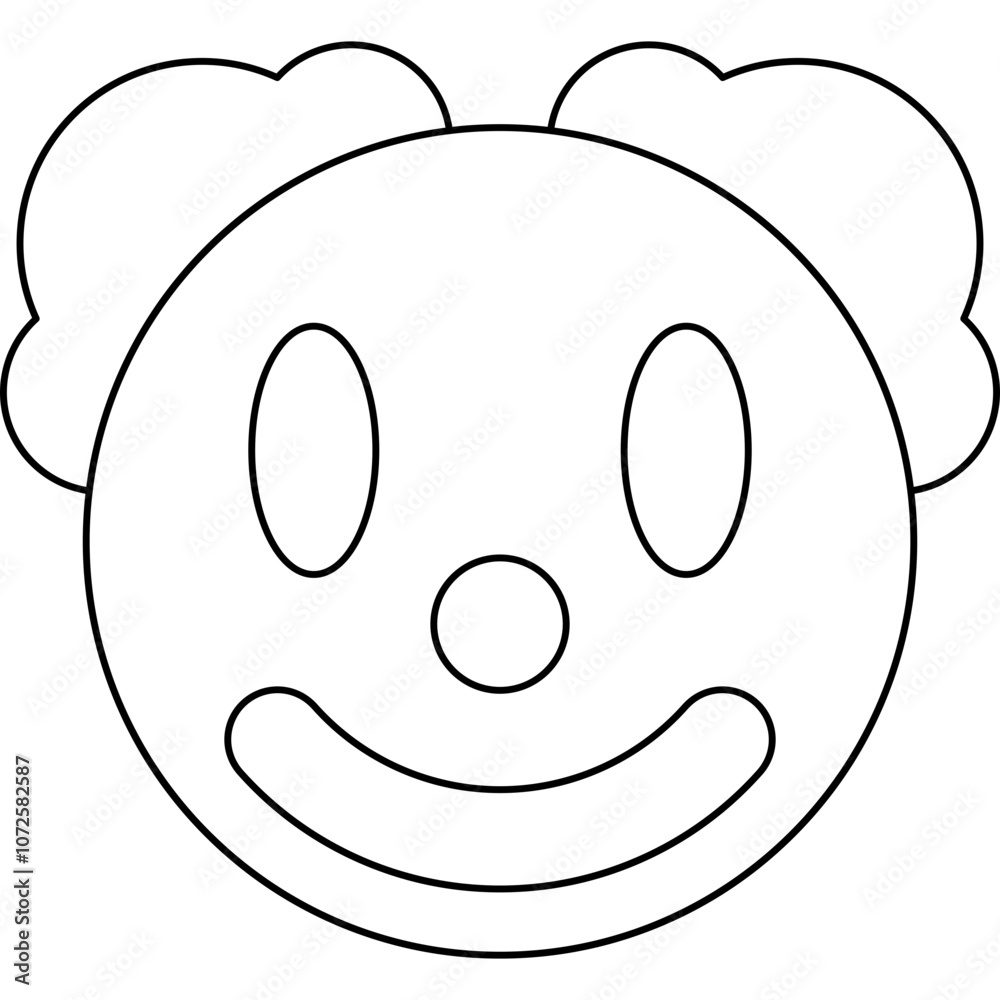 Clown face single vector icon Clown face single vector icon