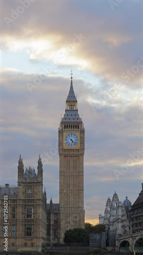 Big Ben at the Palace of Westminster at London, England, United Kingdom.