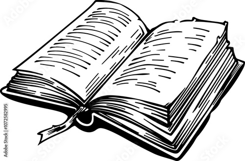 vintage illustration of a open book