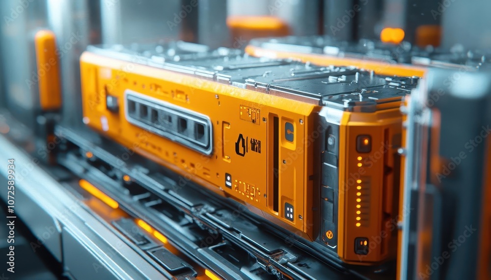 A shot of a battery charging station for electric logistics vehicles, Green Equipment, Innovative and practical A shot of a battery charging station for electric logistics vehicles, Green Equipment, Innovative and practical