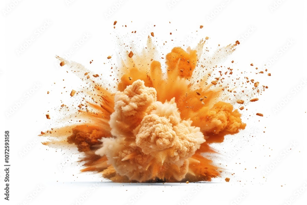 A fiery explosion with intense orange flames and billowing smoke clouds isolated. Neural network ai generated art A fiery explosion with intense orange flames and billowing smoke clouds isolated. Neural network ai generated art