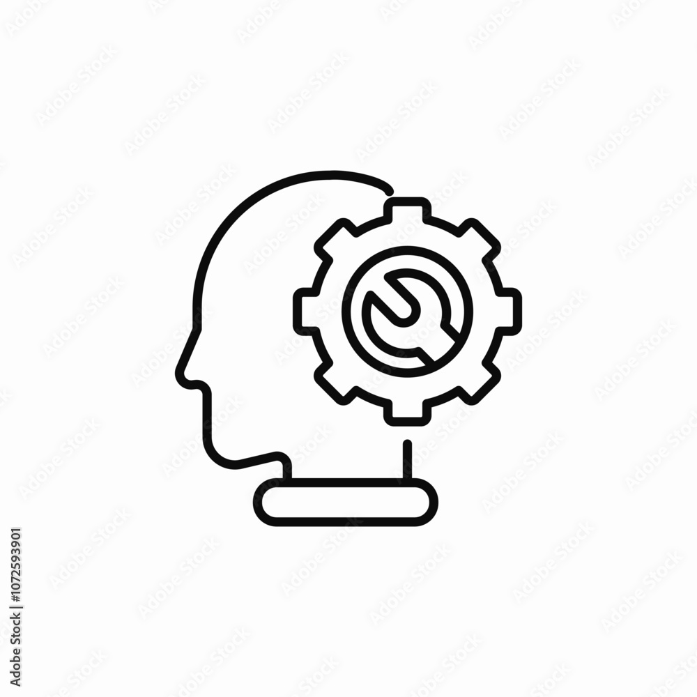 mind settings icon sign vector mind settings icon sign vector