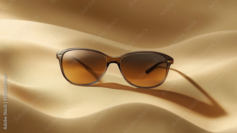 modern sunglasses on beige background modern sunglasses on beige background