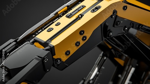 A close-up view of a robotic arm showcasing intricate mechanical design and functionality.