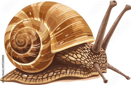 realistic illustration of snail
