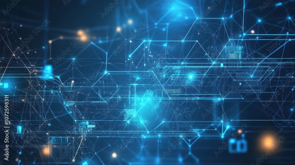 Fototapeta premium Abstract Digital Network Background