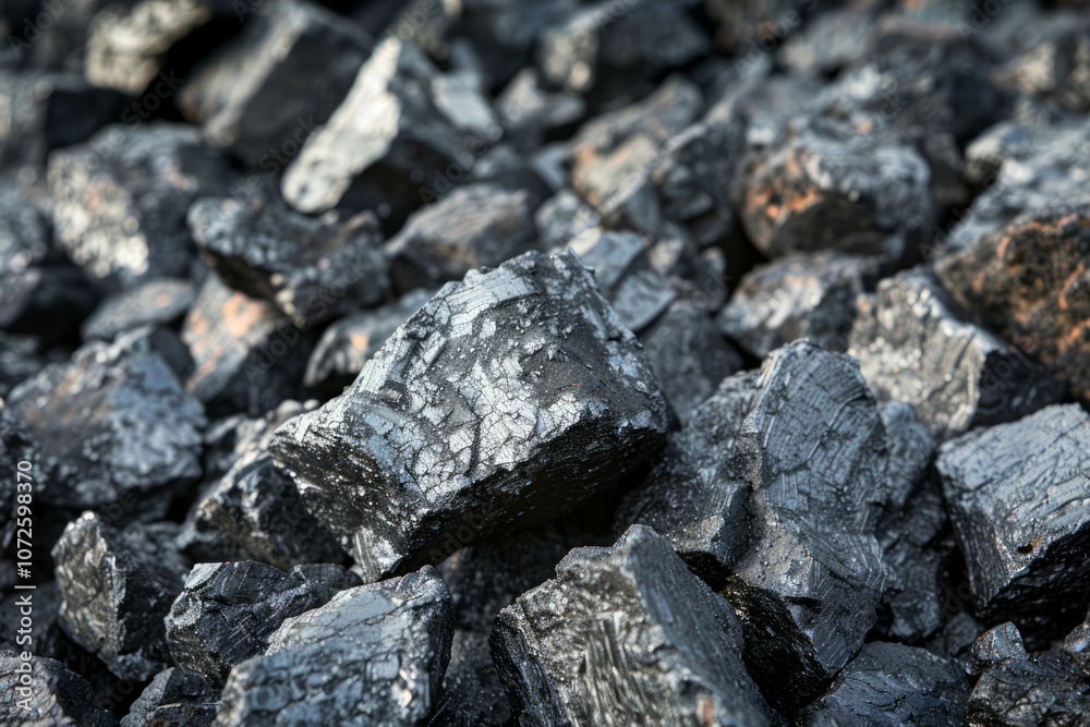 Big pile of natural black coals. Detailed photo textured background Big pile of natural black coals. Detailed photo textured background