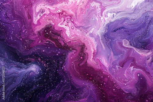  Pink and purple liquid fluid art pattern. Detailed photo textured background