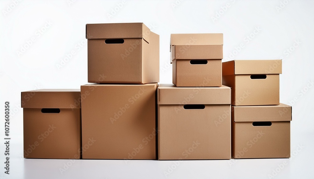cardboard boxes on white isolated background cardboard boxes on white isolated background