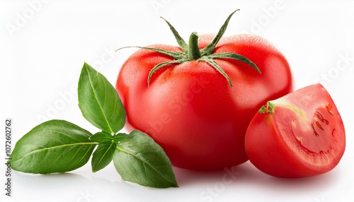 fresh tomato isolated on white background