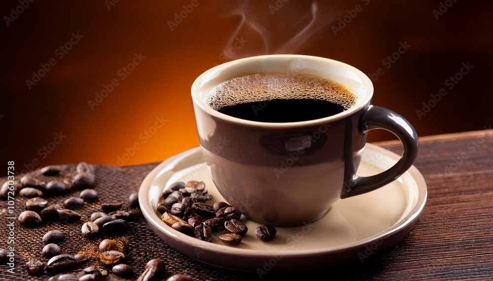 Fototapeta premium cup of hot coffee