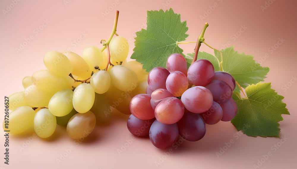 Fototapeta premium grapes, isolated on a pastel